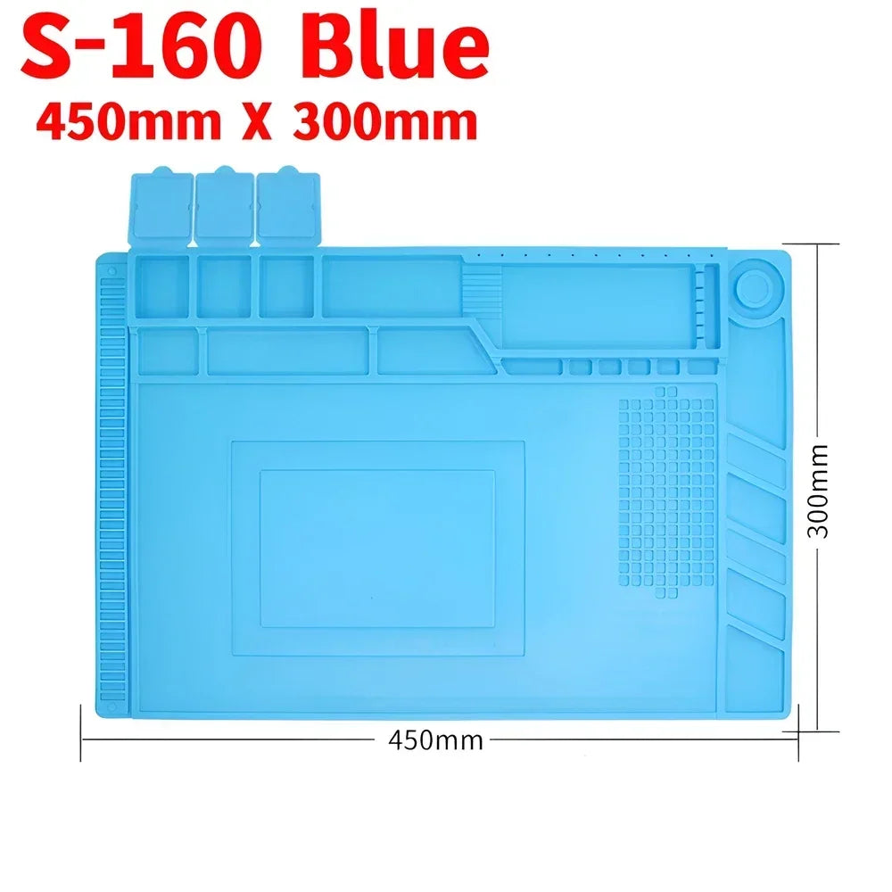 ESD Heat Resistant Soldering Mat S-160 S-180 Heat Insulation Silicone Pad Mobile Phone Soldering Work Platform Repair Pad Tools