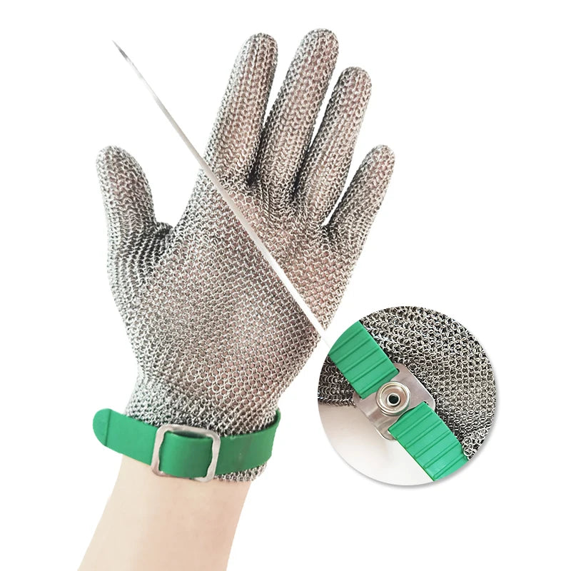 Stainless Steel Ring Mesh Gloves Anti Cut Knife Resistant Chain Mail Hand Protection Kitchen Butcher Glove