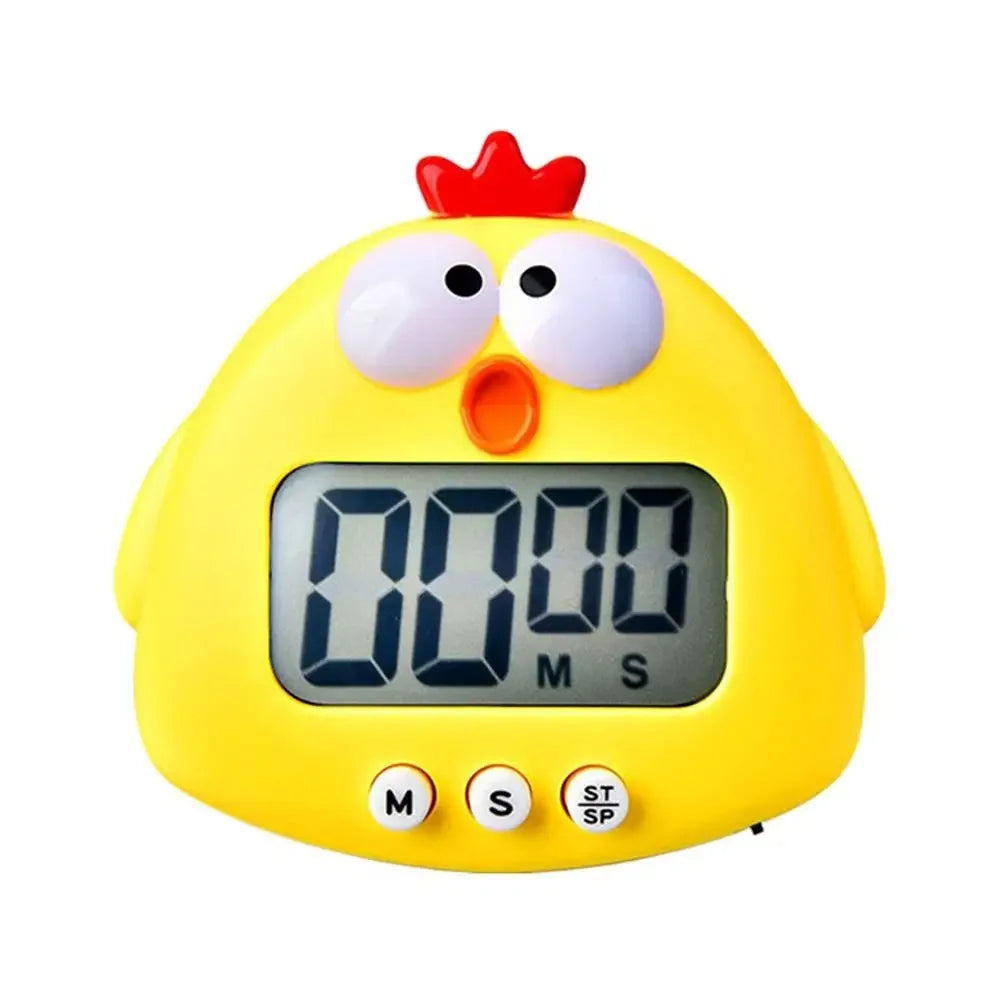 Creative LCD Kitchen Timer Cartoon Shape Multifunctional Countdown Timer Digital Alarm for Baking Cooking Sports Reminder