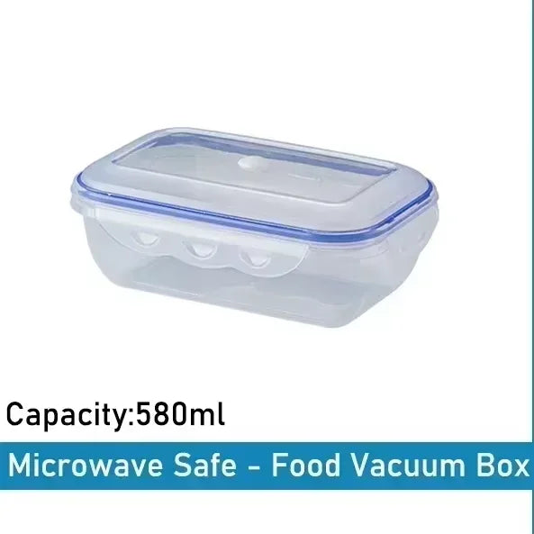 Vacuum Food Storage Box Transparent Storage Container Fridge Organizer Microwave Safe Fresh-Keeping Sealing Box Food Dispenser