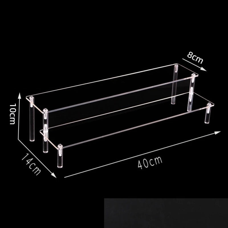 1-5 Tier Acrylic Display Stand,Clear Display Riser Rack for Cupcake,Perfume Doll Décor and Organizer Amiibo Funko POP Figures