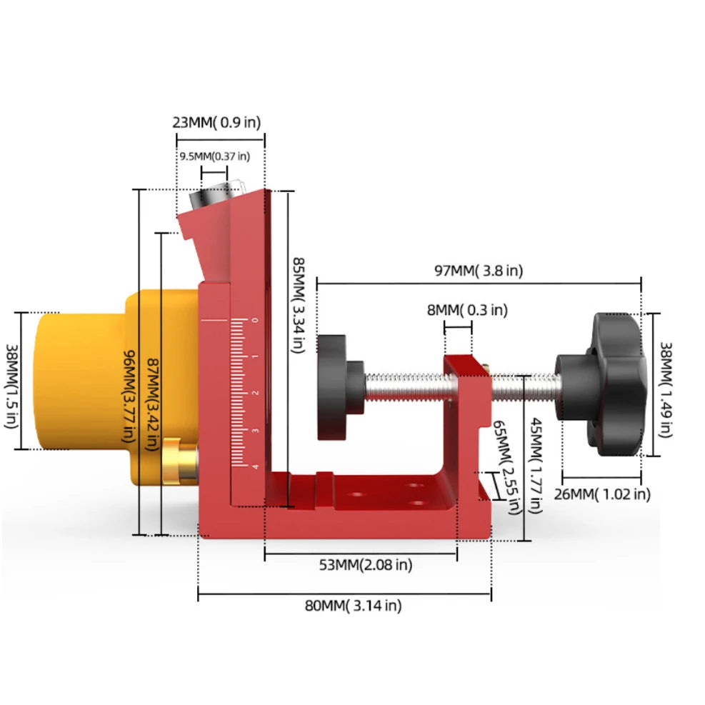 Pocket Hole Jig,Two Hole Wood Jig System Kit with Drill Guide and Step Drill Bit and Wooden Plugs and Screws for Joinery Work