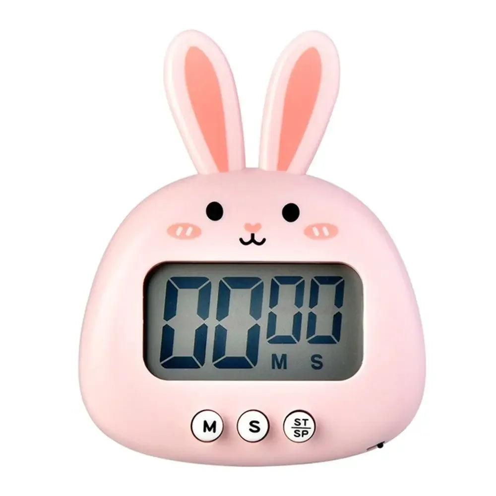 Creative LCD Kitchen Timer Cartoon Shape Multifunctional Countdown Timer Digital Alarm for Baking Cooking Sports Reminder