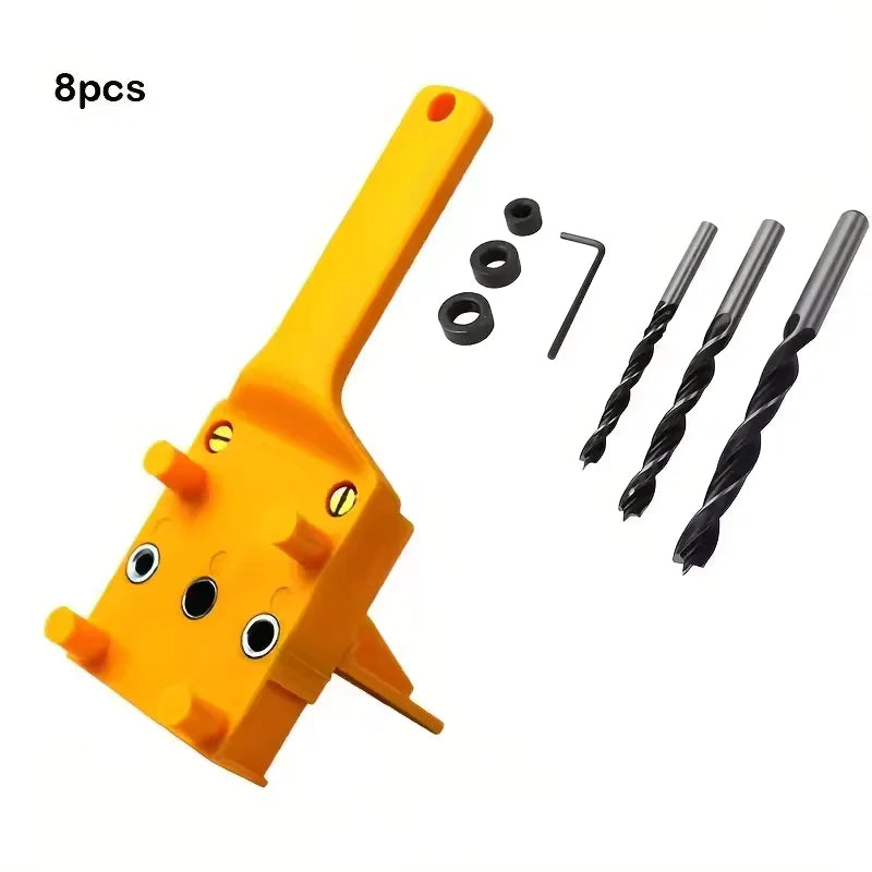 Woodworking Dowel Jig Kit set 6/8/10mm Drilling Doweling Hole Saw Drill Guide Hole Locator For Carpentry Straight Hole Clamp