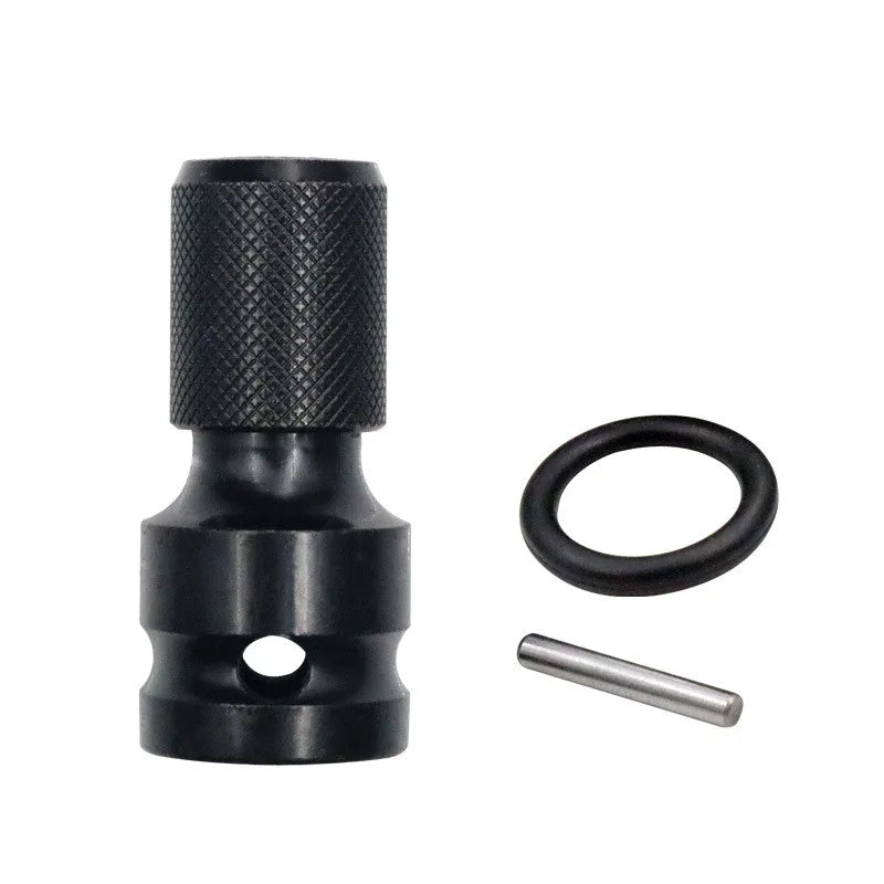 1/2 Square to 1/4 Hexagon Ratchet Sleeve Impact Wrench Sleeve Set Adapter Wrench Drive Converter Quick Release Tool
