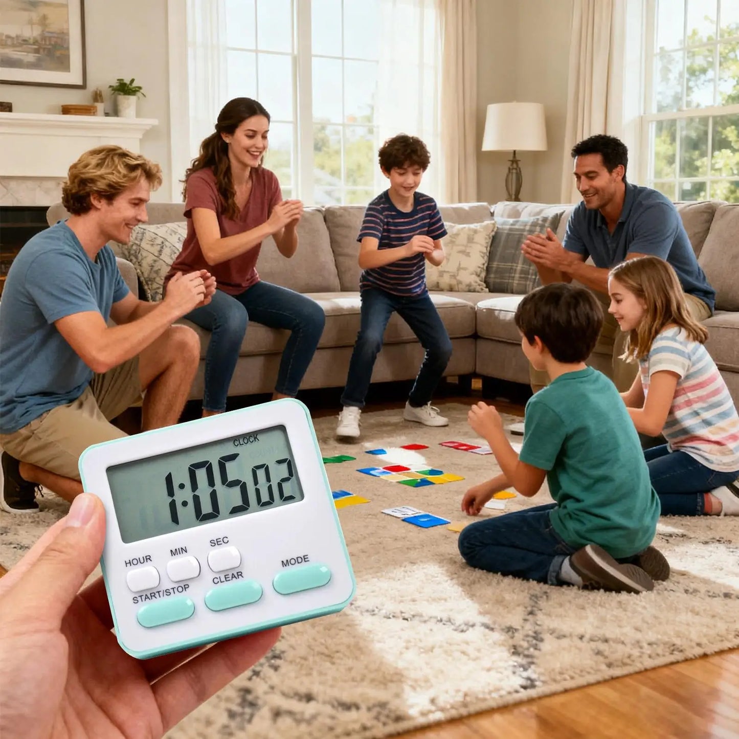 new Digital Kitchen Timer With Large Display 24-Hour Countdown Alarm For Cooking Baking, Study Workout Games & Classroom