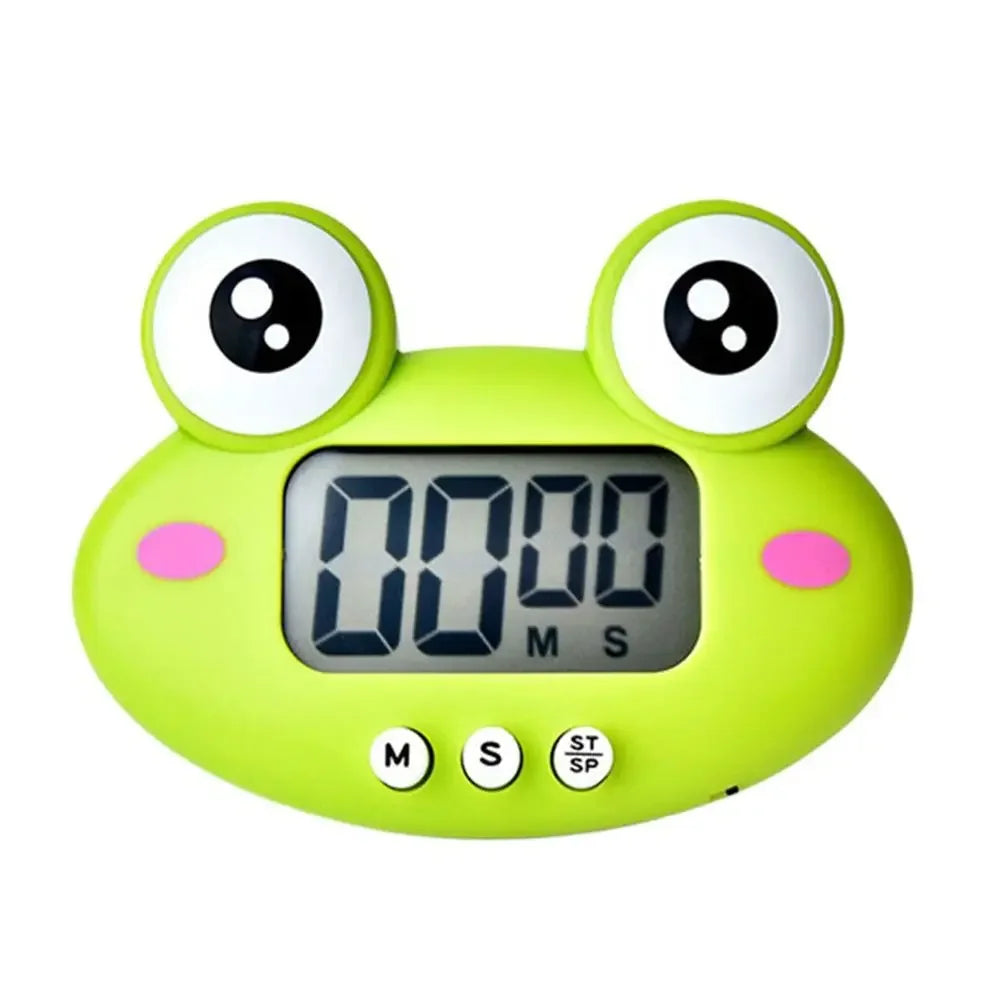 Creative LCD Kitchen Timer Cartoon Shape Multifunctional Countdown Timer Digital Alarm for Baking Cooking Sports Reminder