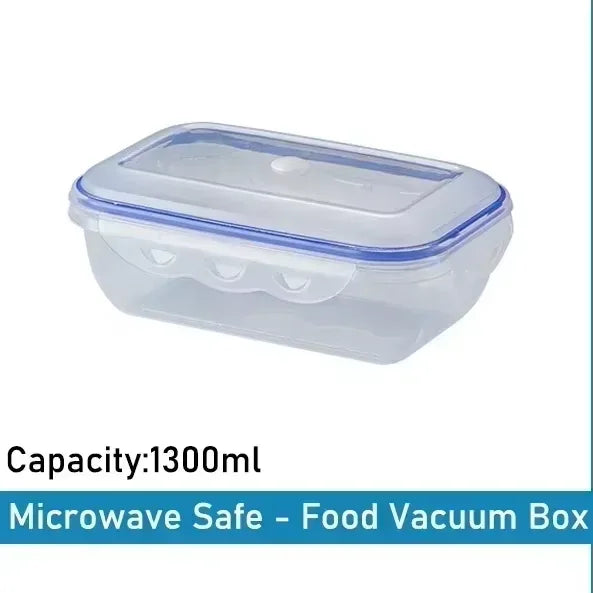 Vacuum Food Storage Box Transparent Storage Container Fridge Organizer Microwave Safe Fresh-Keeping Sealing Box Food Dispenser