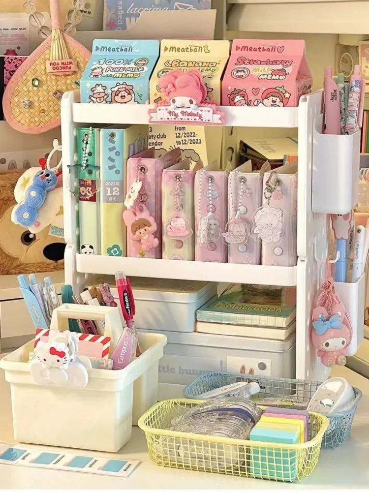 1Pc Multi-functional 3-tier Desktop Organizer, Desktop Shelf, Hole Board, Pen Holder Office Desk Organizer, Desk Desk Organizer