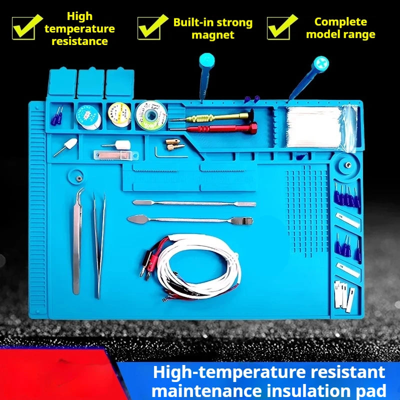 Multi-functional high-temperature resistant workbench heat insulation pad for mobile phone and computer repair