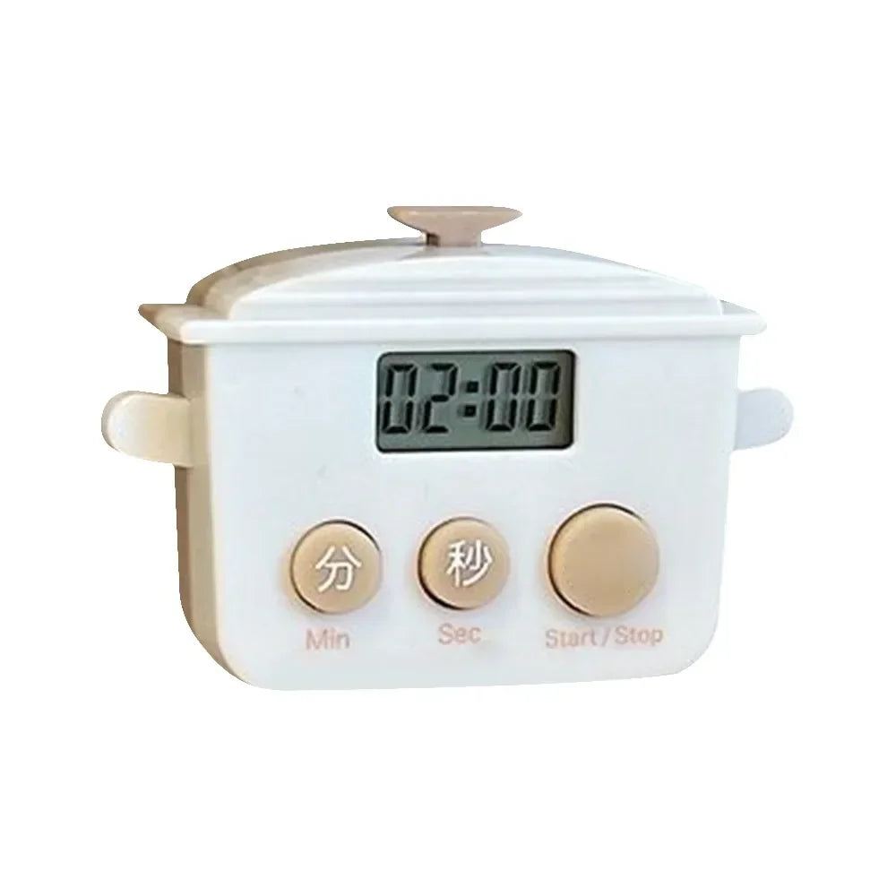 Creative LCD Kitchen Timer Cartoon Shape Multifunctional Countdown Timer Digital Alarm for Baking Cooking Sports Reminder