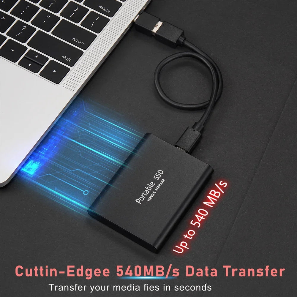 16TB High-speed Portable SSD 4TB External Hard Drive Genuine USB3.1 Solid-state Drives 1TB External Hard Disk for Laptops/MAC/PC