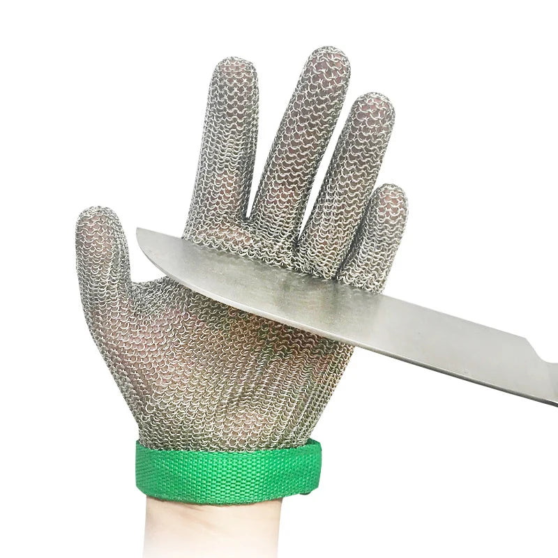 Stainless Steel Ring Mesh Gloves Anti Cut Knife Resistant Chain Mail Hand Protection Kitchen Butcher Glove