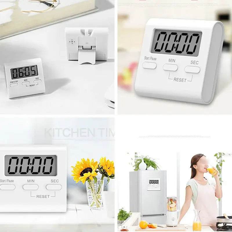 Digital Kitchen Timer Cooking Timer LCD Digital Manual Countdown Timer Mechanical Digital Kitchen Timer Magnetic Kitchen Gadgets