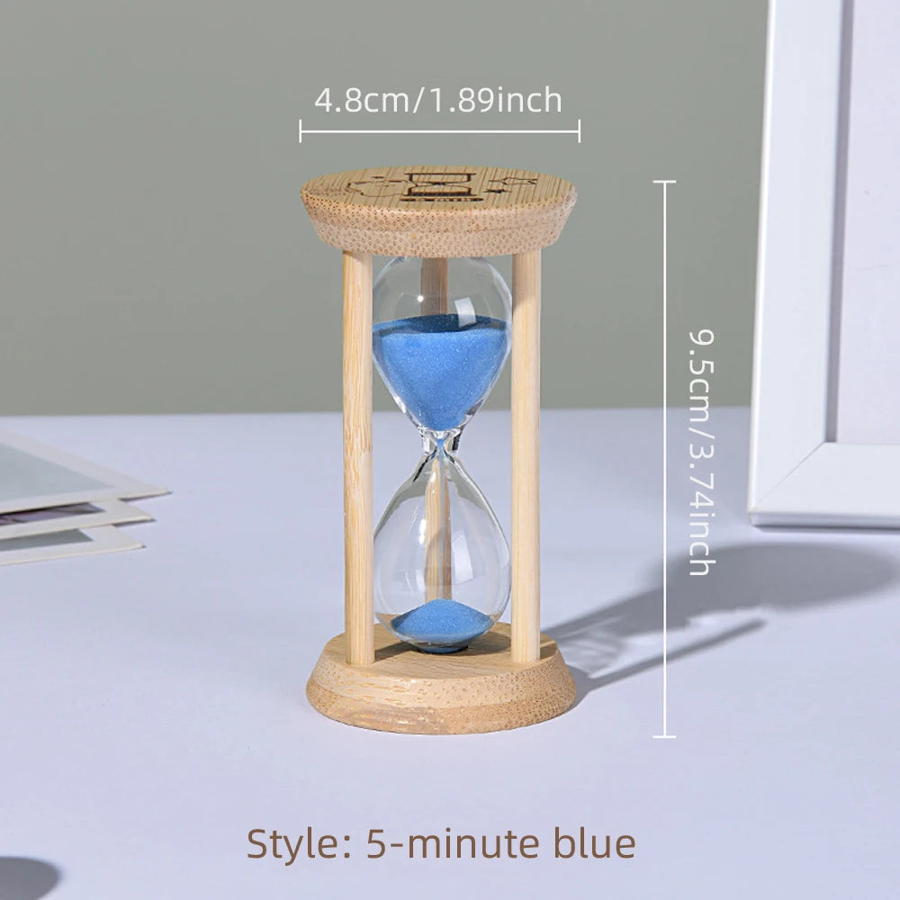 Mini Wooden Sand Timers Bamboo Hourglass 10/15/30 Min Sandglass Timer for Toothbrush Timer Games Classroom Home Office Cooking