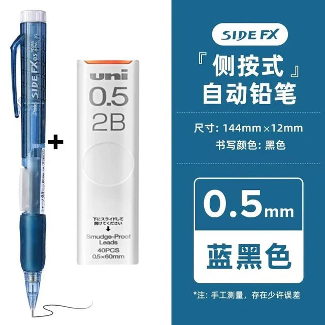 Japan Pentel Mechanical Pencil PD255 One-handed Side Press Lead Constant Core Automatic Pencils Efficient Work Study Stationery