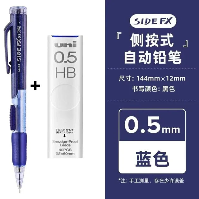 Japan Pentel Mechanical Pencil PD255 One-handed Side Press Lead Constant Core Automatic Pencils Efficient Work Study Stationery