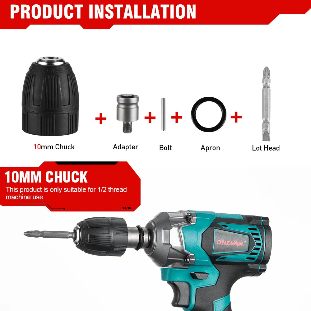 12Pcs Set 14/17/18/19/21/22 MM Electric Screwdrivers Wrench Accessories Impact Wrench Socket Adapter Kit Drill Drive Adapter SET