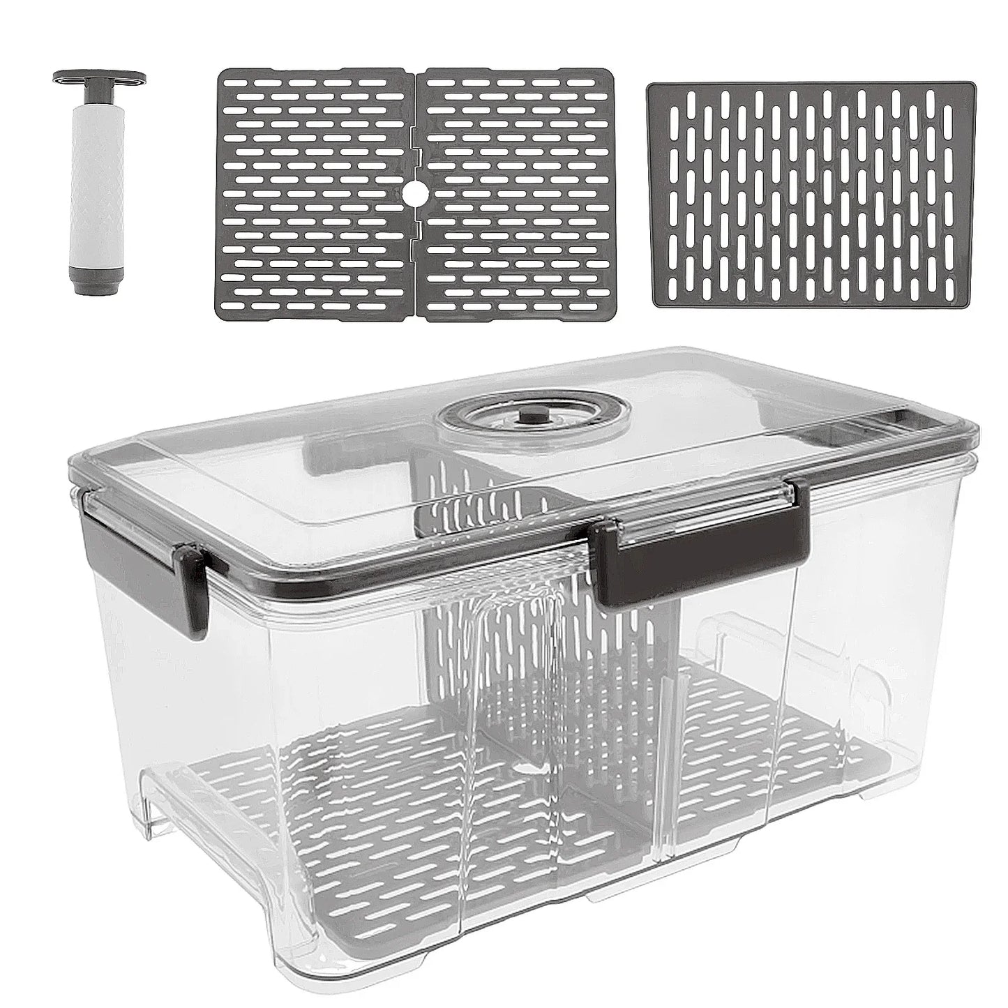 Kitchen Countertop Airtight Box Transparent 8Qt Bread Storage Container Extra Large with Lid Keeper for Homemade Toast/ Bagel