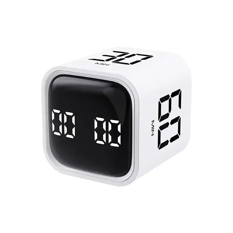 Productivity Timer Productivity Cube Timer Gravity Sensor LED Display 4 Preset Time Kids Time Management Kitchen Countdown Timer