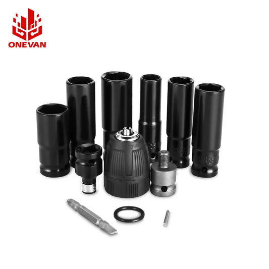 12Pcs Set 14/17/18/19/21/22 MM Electric Screwdrivers Wrench Accessories Impact Wrench Socket Adapter Kit Drill Drive Adapter SET