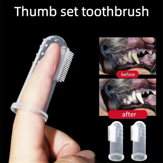 Ultra Soft Silicone Finger Toothbrush for Dog Cats Remove Plaque Tartar Puppy Kitten Teeth Cleaning Dental Care Oral Hygiene Pet
