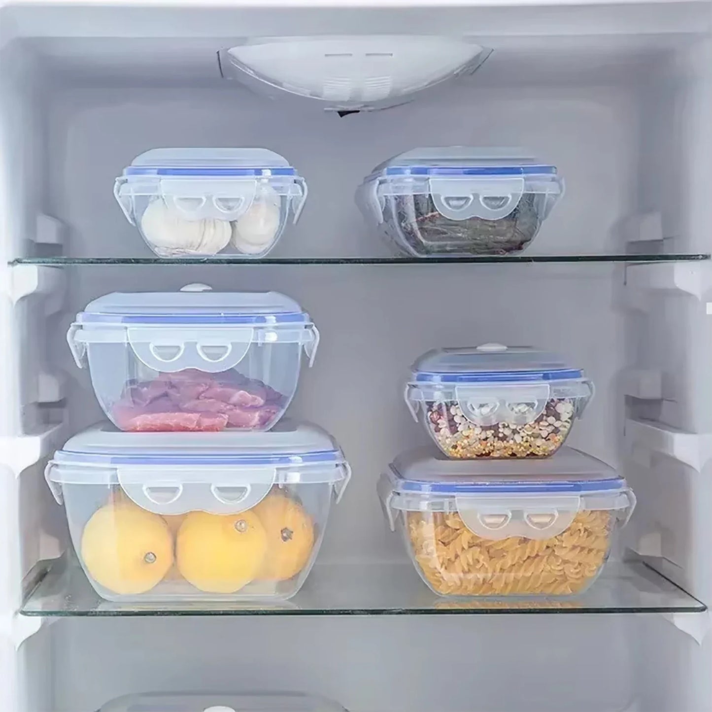 Vacuum Food Storage Box Transparent Storage Container Fridge Organizer Microwave Safe Fresh-Keeping Sealing Box Food Dispenser