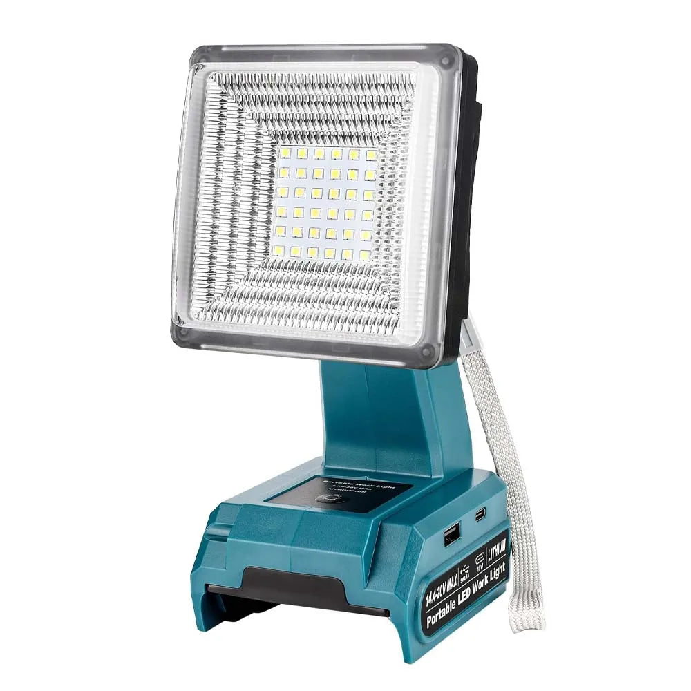 Professional LED Work Light for Makita 18V Li-ion Battery with USB Charging Port for Jobsite, Car Repairing, Camping, Emergency