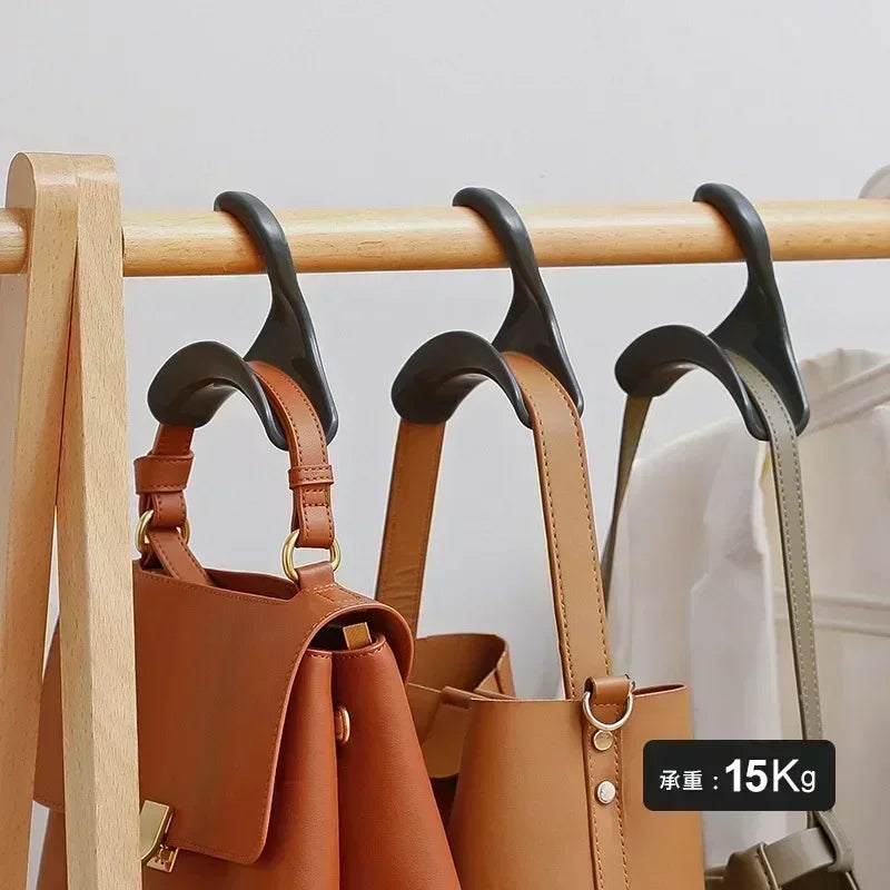 5pcs bag hanger hook Handbag hat scarf storage rack wardrobe backpack hook Handbag Holder Storage Rack Organization