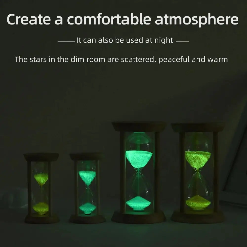 Mini Wooden Sand Timers Bamboo Hourglass 10/15/30 Min Sandglass Timer for Toothbrush Timer Games Classroom Home Office Cooking