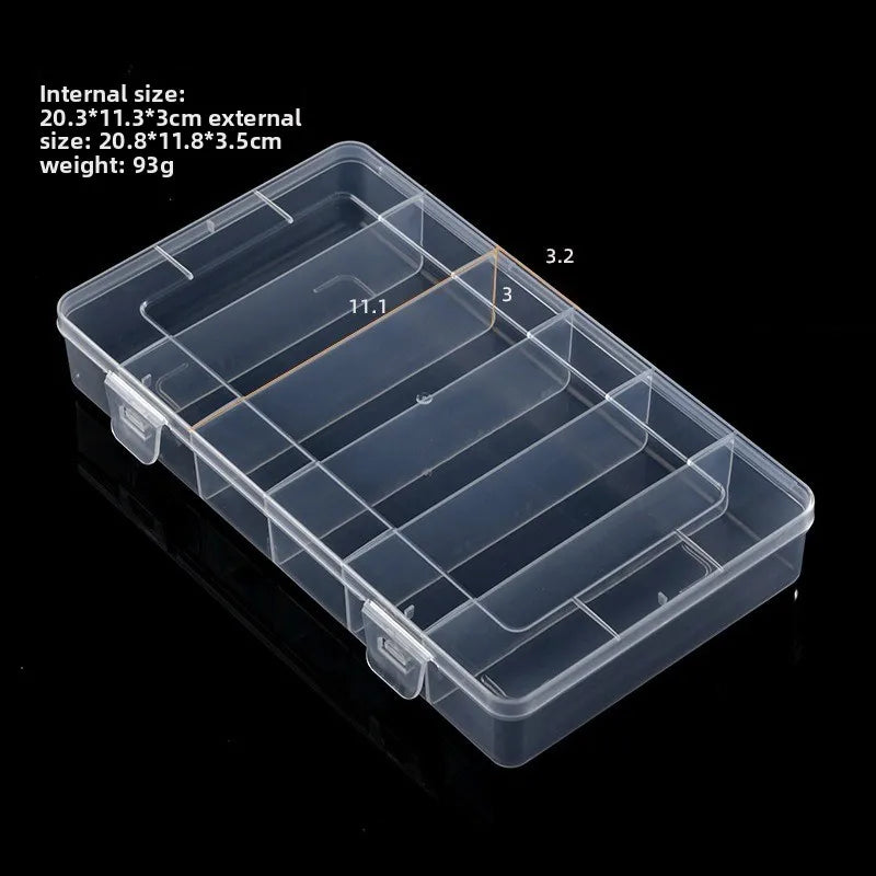 Transparent Data Cable Organizer Case Classification Dustproof Card Organizer with Lid Clutter Collection Box for Office Home