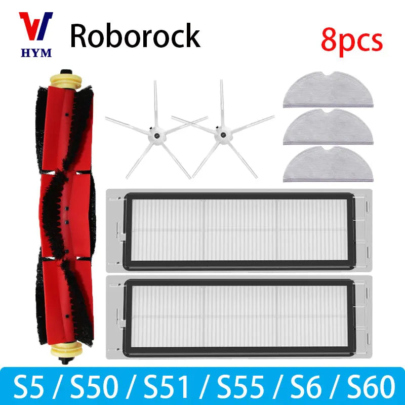 Roborock S5/S6 Accessories Kit – HEPA Filter, Mop & Side/Main Brushes