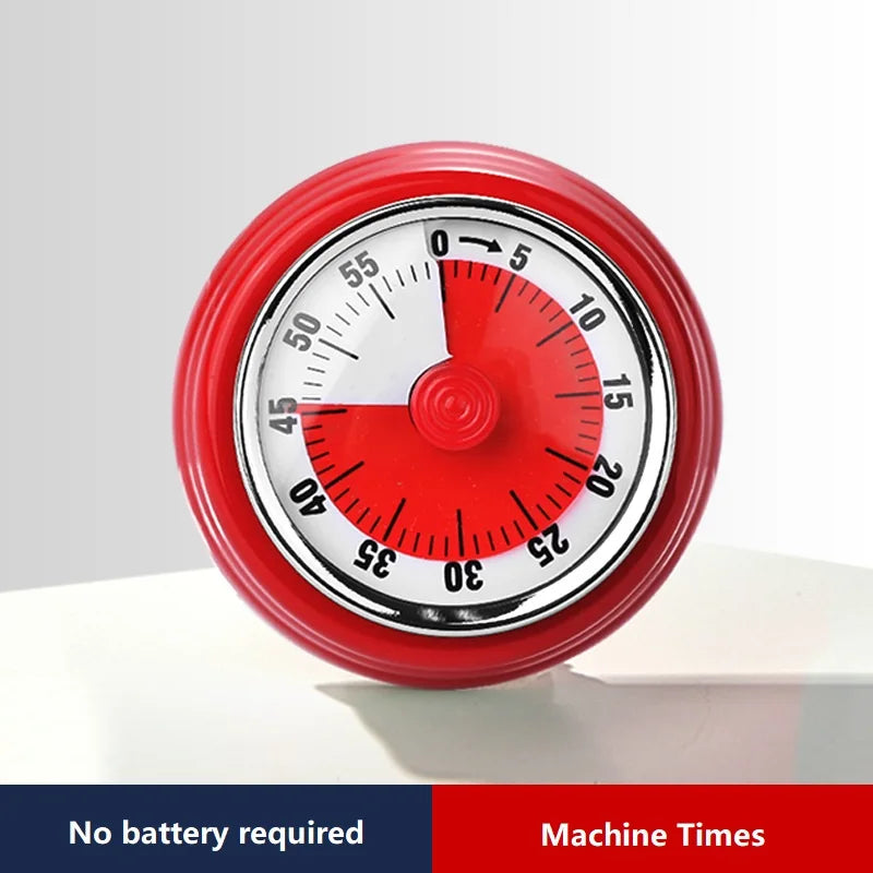 Stainless Steel Kitchen Timer 1 Hour With Magnet Mechanical Countdown Timer Reminder For Baking Magnetic Attraction