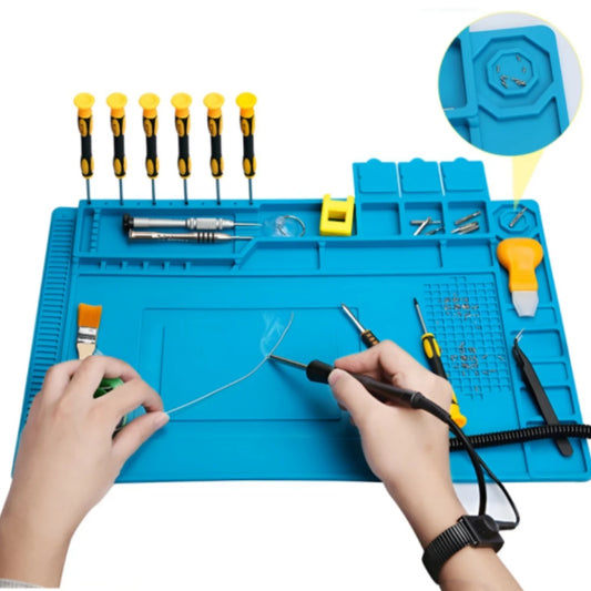 Magnetic Heat Insulation Soldering Mat Silicone Working Pad for Phone Electronic ESD Repair Heat Resistant Maintenance Tool Kit