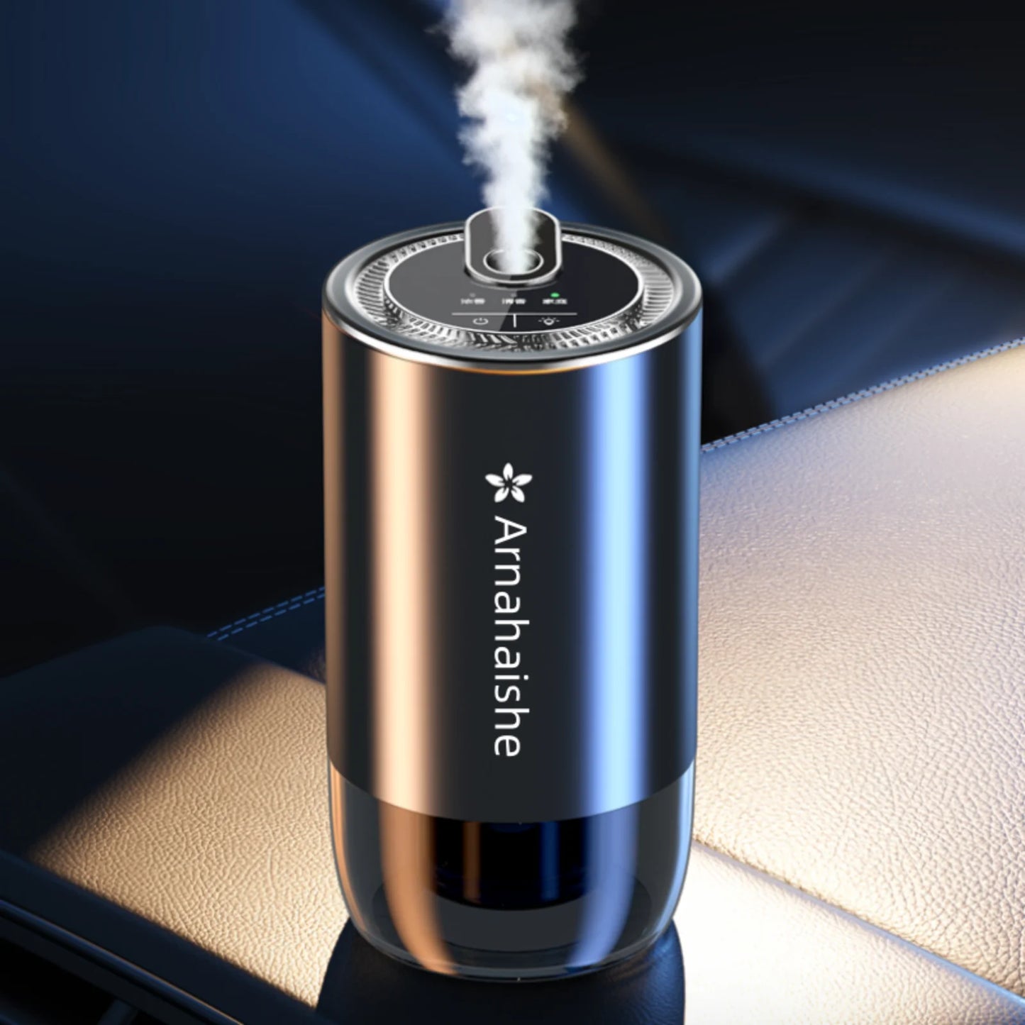 Smart Car Air Freshener with Star Projector & Essential Oil Diffuser - 50ml Long-Lasting Aroma Diffuser with Automatic On/Off