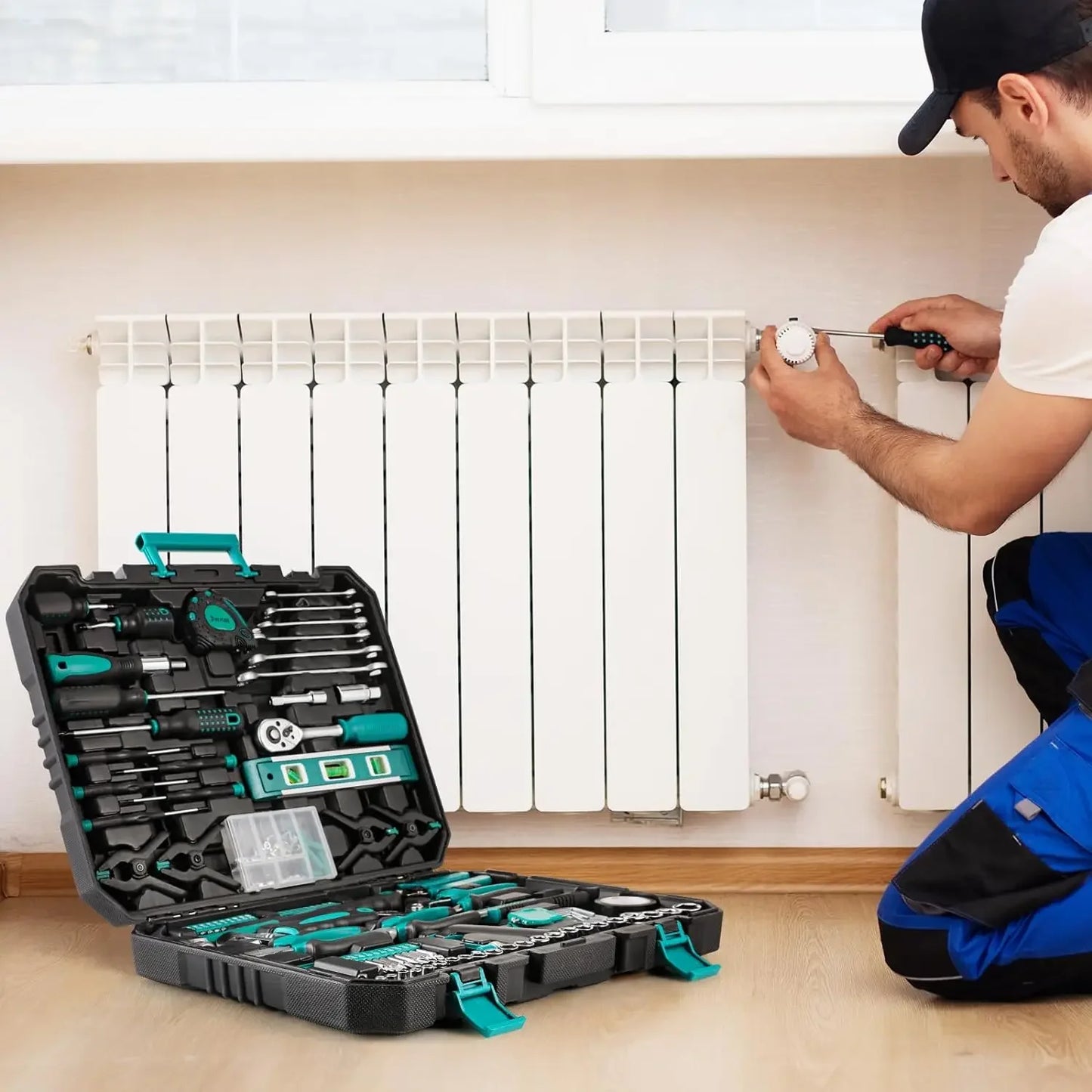 Home Repair Tool Kit - 198 Piece General Home/Auto Repair Tool Set, General Mechanic Tool Set, General Household Tool Kit, Perfe