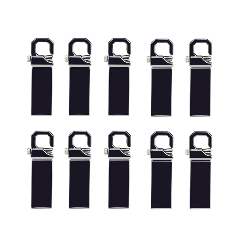 10Pcs/lot Metal USB Flash Drive 4GB 8GB Pen Drive 16GB 32GB cle USB Stick 2.0 UDP Memory Flash Drive 64GB 128GB Free custom logo