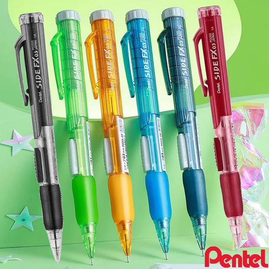 Japan Pentel Mechanical Pencil PD255 One-handed Side Press Lead Constant Core Automatic Pencils Efficient Work Study Stationery