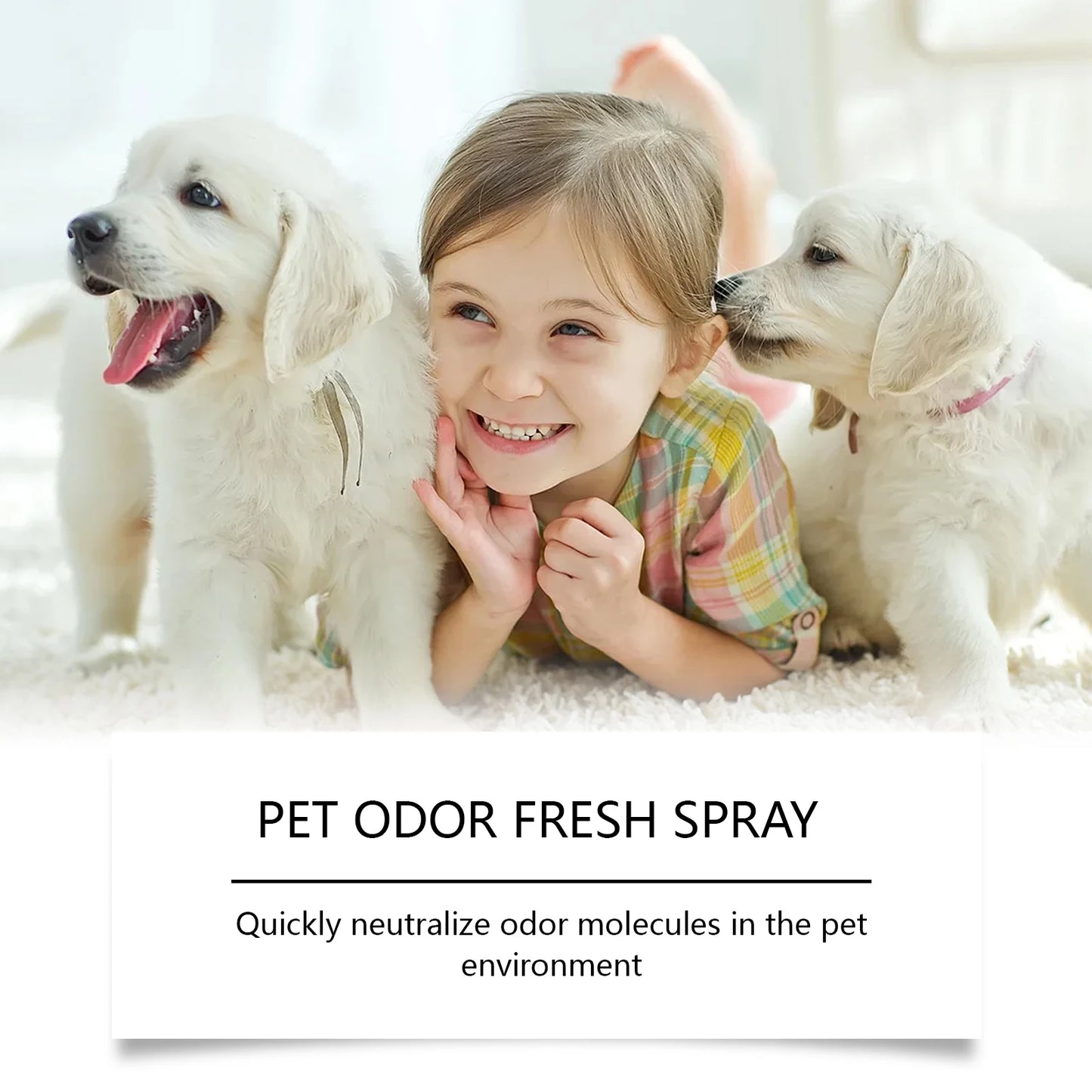 Pet Deodorizing Spray - A Universal Deodorizing Spray with Woody Essential Oil & Triple Plant Power for Odor Elimination
