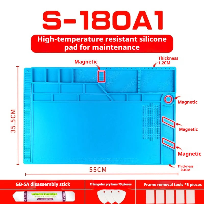 Multi-functional high-temperature resistant workbench heat insulation pad for mobile phone and computer repair