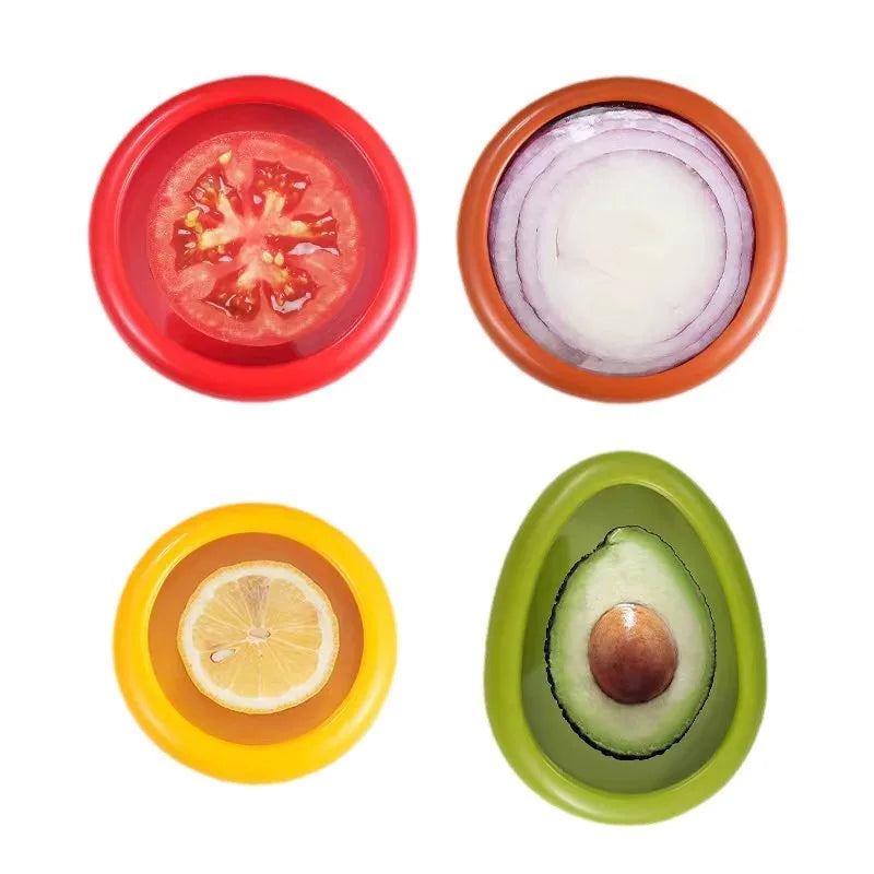 Reusable Food Saver Box Half Cut Fruit Freshing Retractable Film Storage Container Fruit Preservation Seal Cover Kitchen Tools
