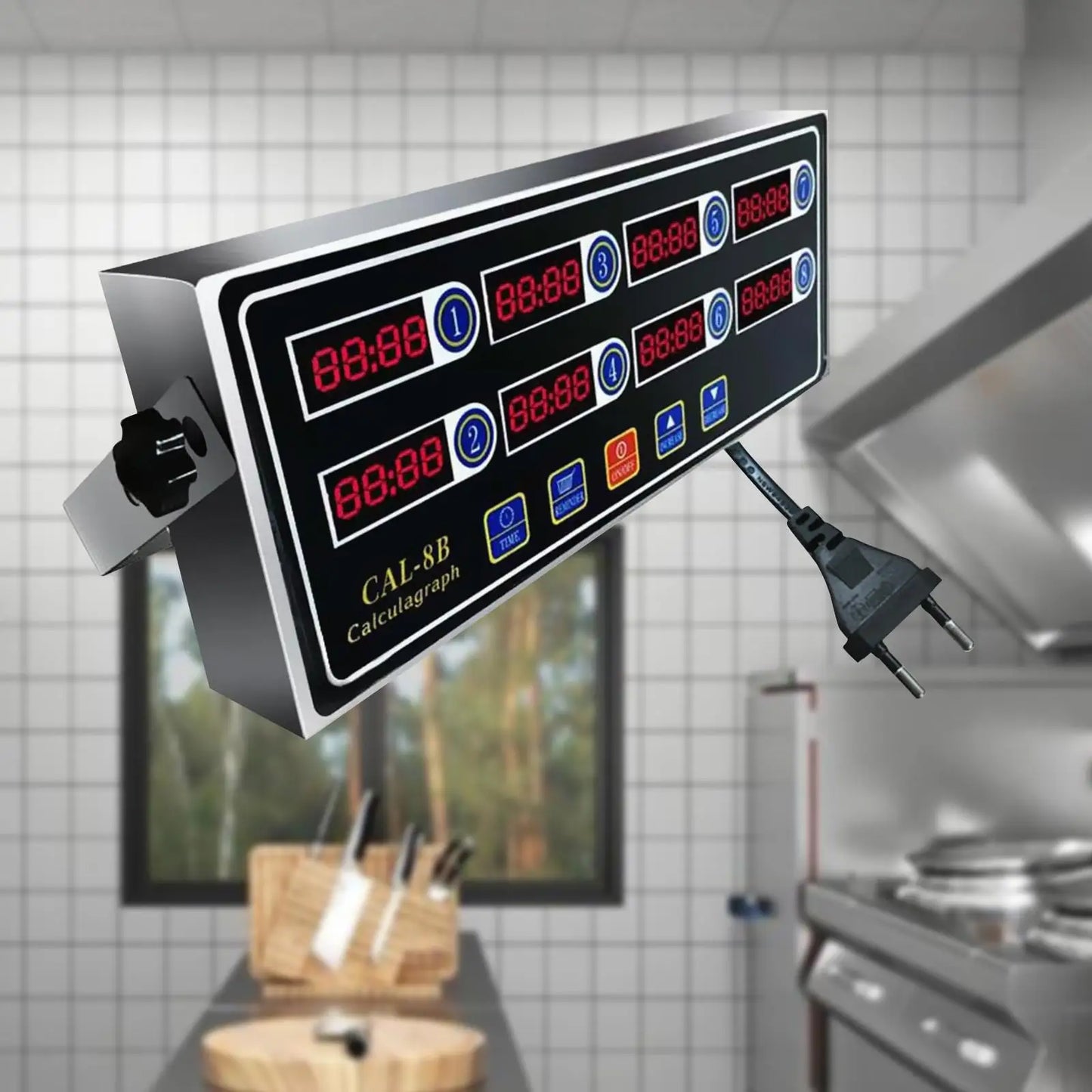 Commercial 8 Channels Digital Kitchen Timer Restauran Timer for Kitchen Home
