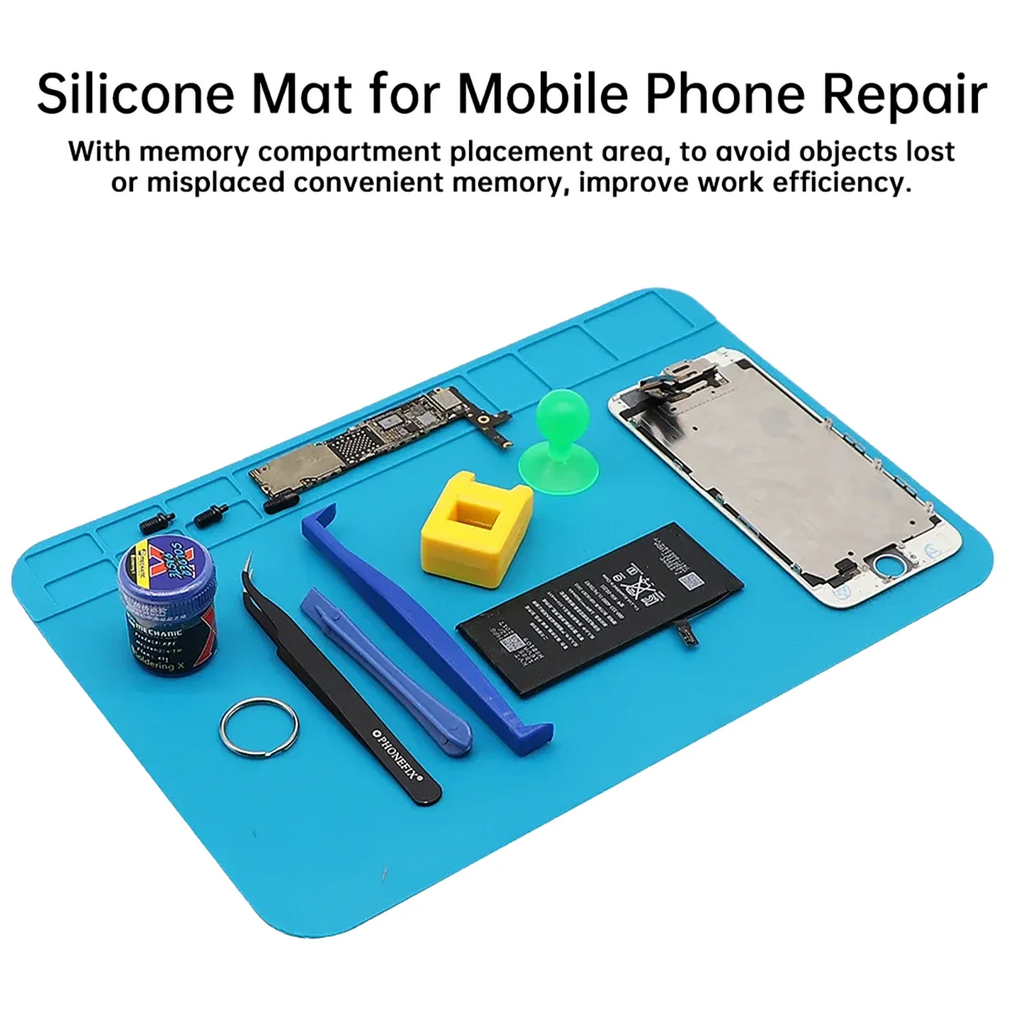 Anti-static ESD Soldering Silicone Mat Insulation Repair Pad Heat Insulation Working Mat Soldering Station Kit Repair Pad