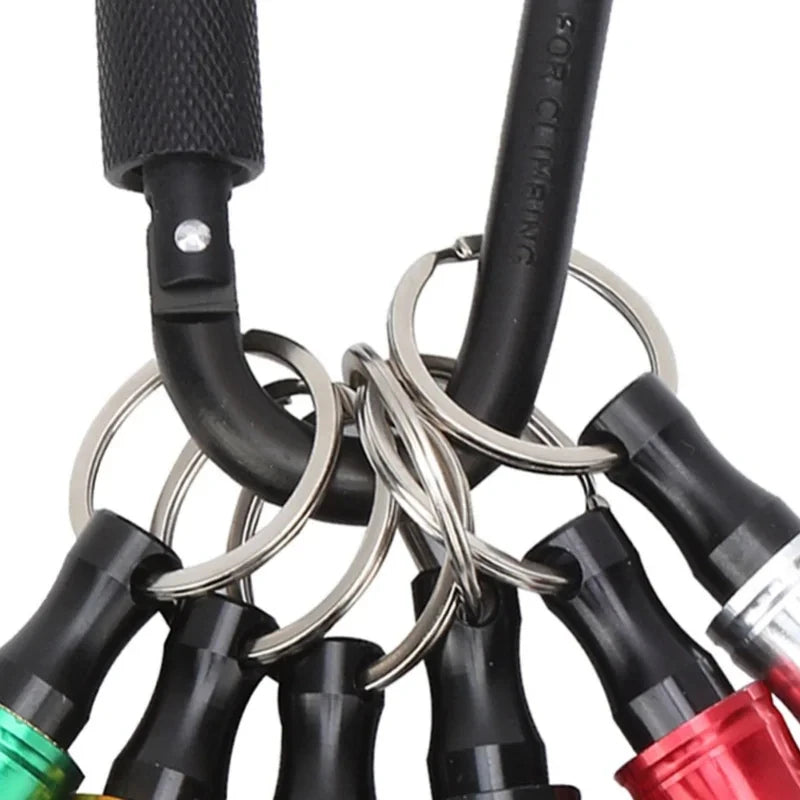 6pc color key chain quick-change extension rod 1/4 hexagon handle changeover rod screwdriver quick-release sleeve tool set