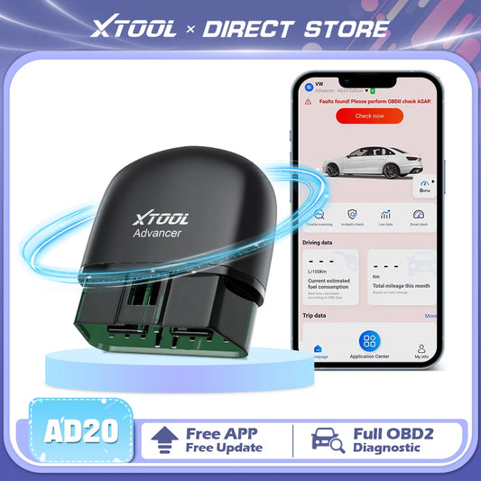 XTOOL AD20 Mini Bluetooth OBD2 Scanner – Read & Clear Fault Codes Easily