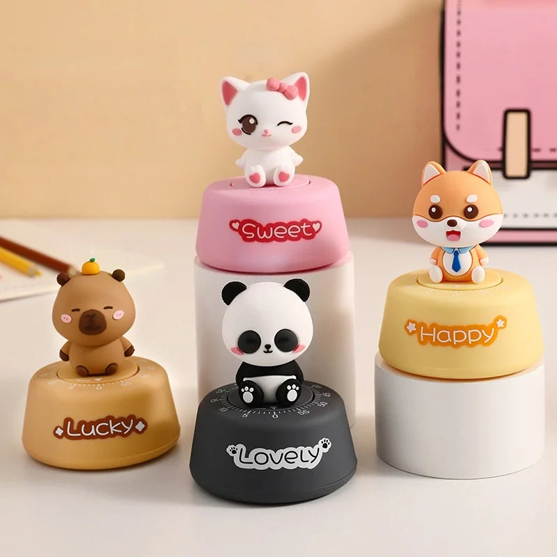 Creative cartoon cute pet timer decoration cute student desktop office decoration kitchen timer
