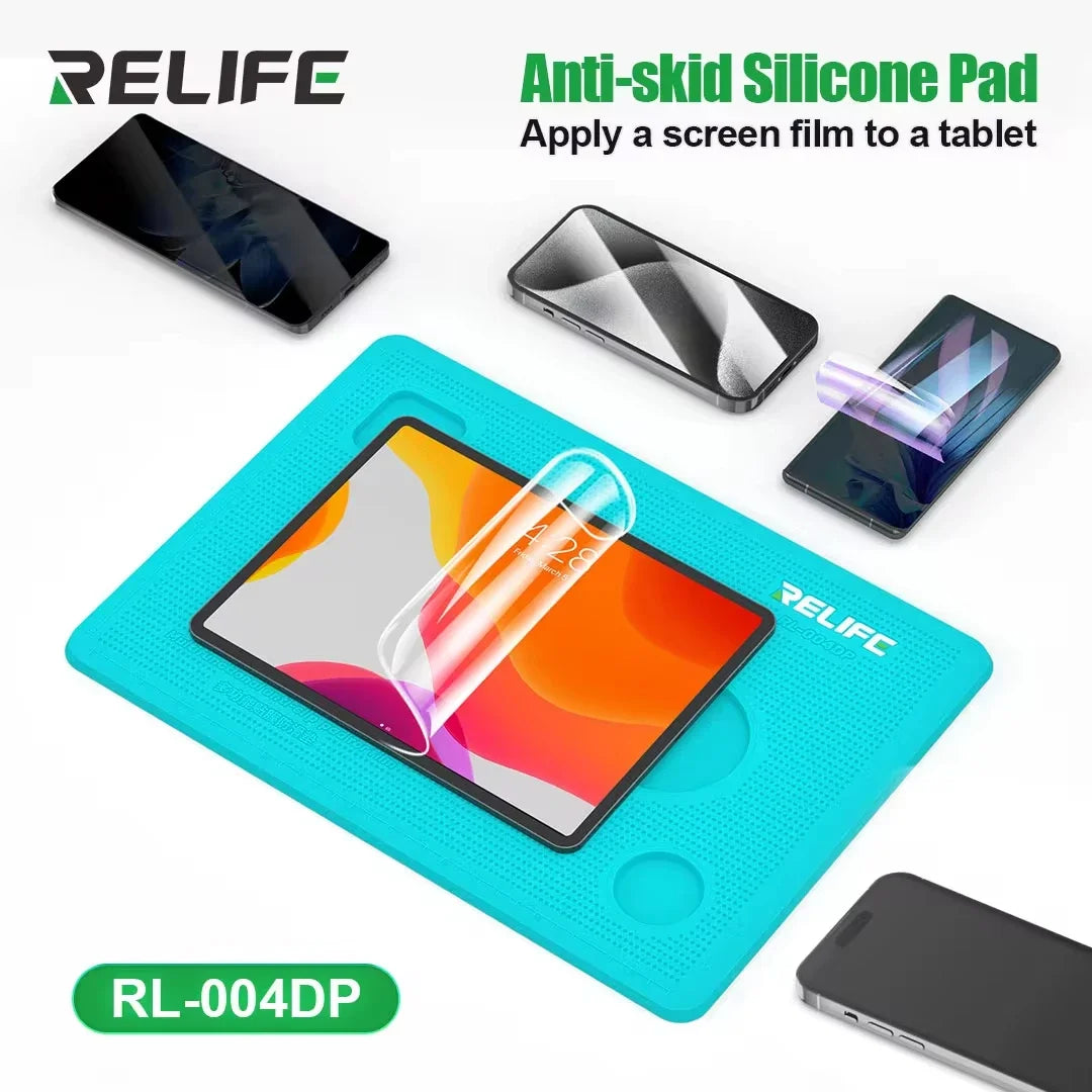 RELIFE RL-004DP Professional Film Silicone Pad Multi-Function Anti-Skid Mat for Repair Mobile Phone Flat Panel Repair Work Mat