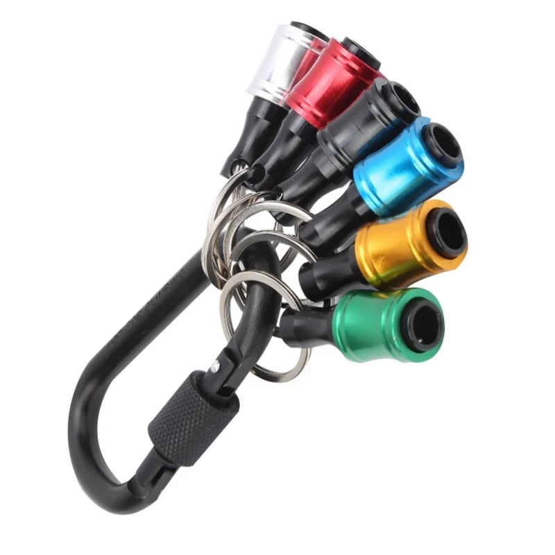 6pc color key chain quick-change extension rod 1/4 hexagon handle changeover rod screwdriver quick-release sleeve tool set
