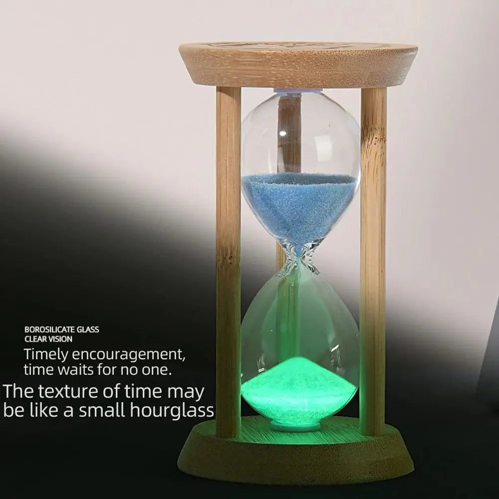 Mini Wooden Sand Timers Bamboo Hourglass 10/15/30 Min Sandglass Timer for Toothbrush Timer Games Classroom Home Office Cooking