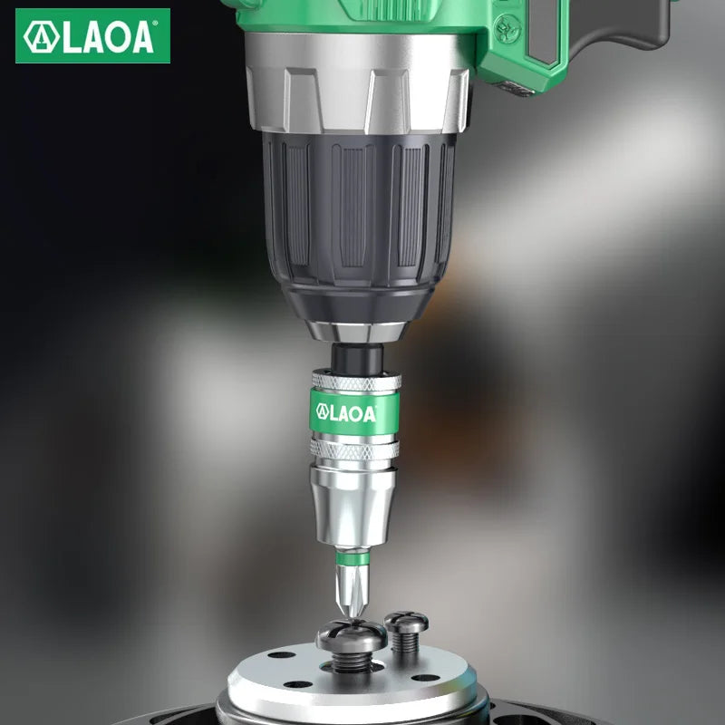 LAOA 6.35mm Screwdriver Extension Hexagonal Handle Extended Connecting Rod Alloy Steel Screwdrivers Bit Holder Power Tools 1/4''